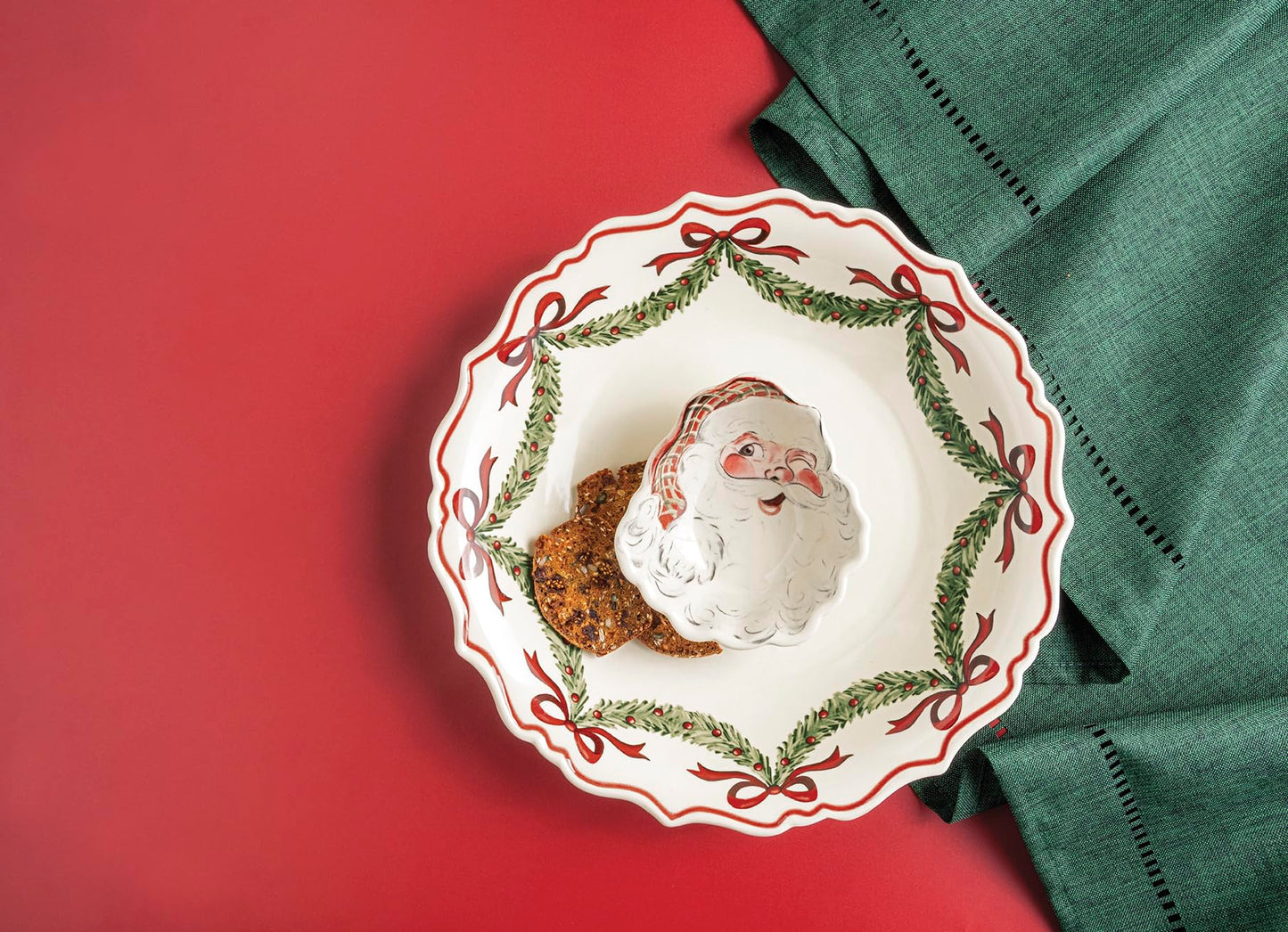 Mud Pie Christmas Santa Chip & Dip Set