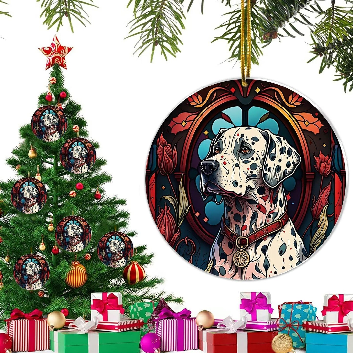 Dalmatian Christmas Ornament 2025 - Dalmation Gifts for Women, Dalmatian Ornament for Christmas Tree, Gifts for Dalmatian Lovers Dog Christmas Decor Keepsake