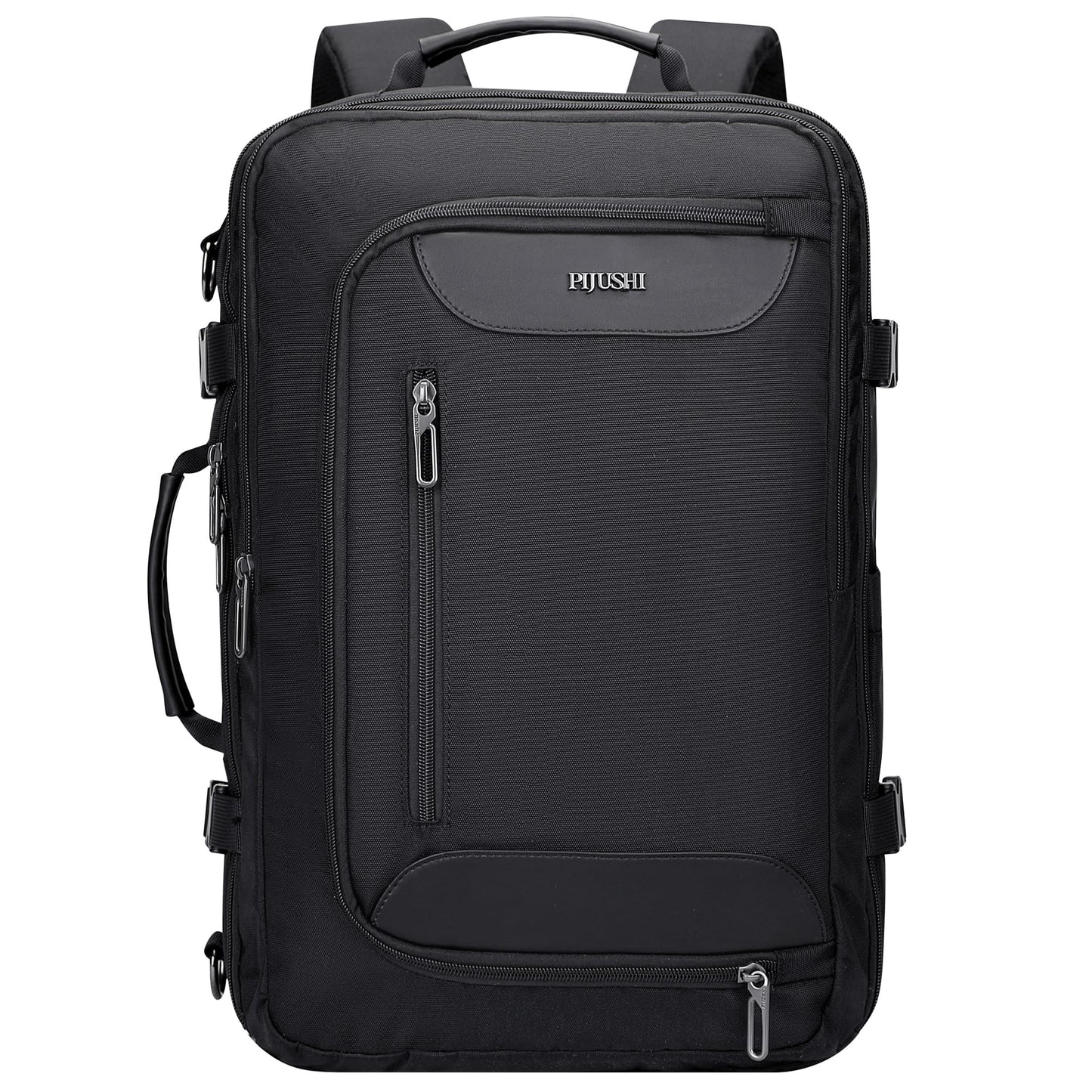 PIJUSHI Travel Backpack for Women Convertible Carry-On with Shoe Compartment Fits 16" Laptop TSA-Friendly for Work, Trips(PE038 Black)