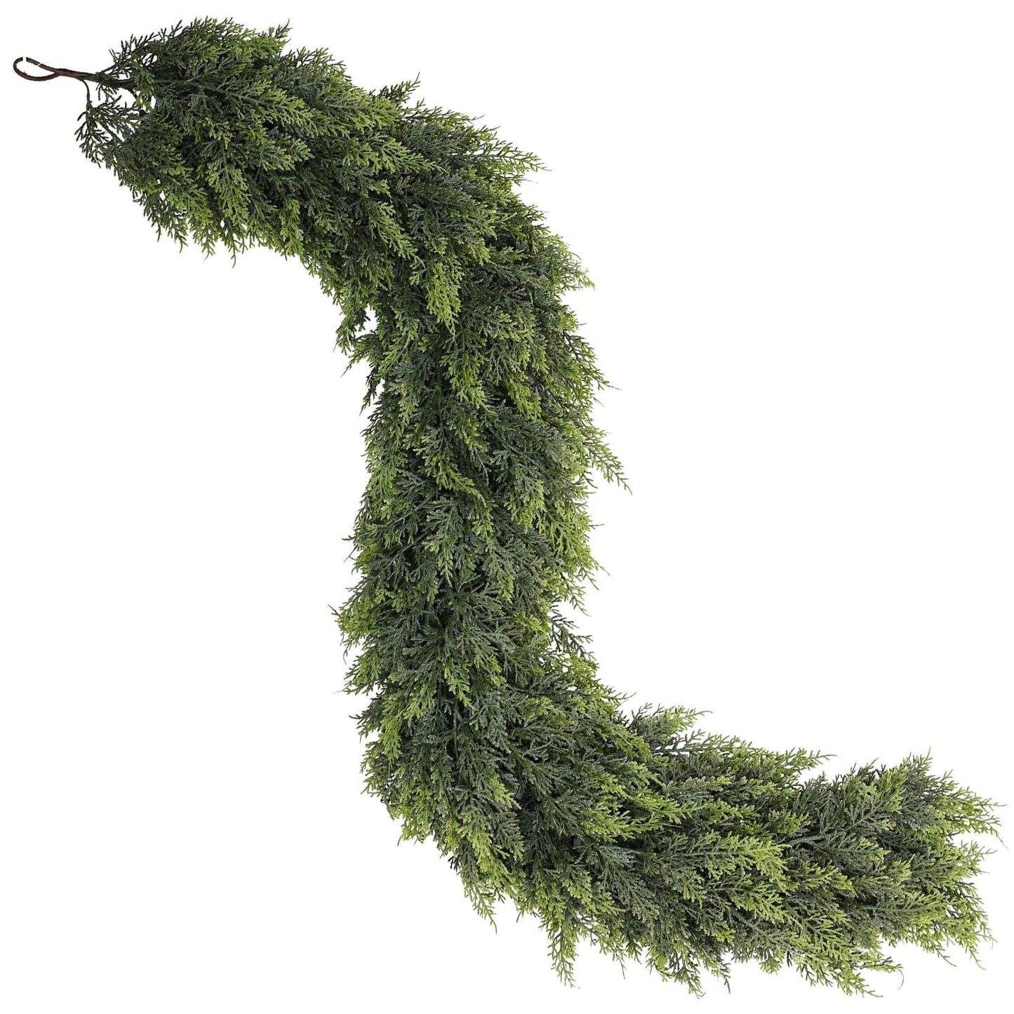 Christmas Cedar Garland - 5ft Artificial Cedar Garland Faux Lush Green Fake Pine Needles for Fireplace,Table,Window,Stairs,Mante,Holiday Indoor Outdoor Xmas Decor(1PCS)