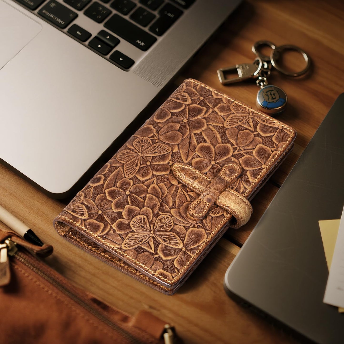 Thryxop Genuine Leather Passport Holder for Women Men - RFID Blocking Slim Travel Wallet,Brown