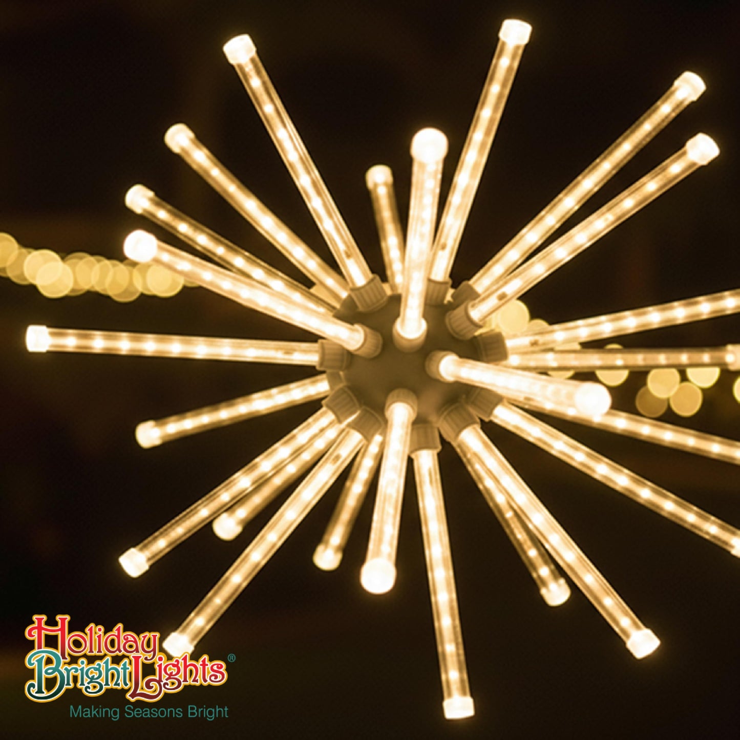 Holiday Bright Lights 20 Inch LED Meteor Burst Warm White Indoor Outdoor Starburst Decoration