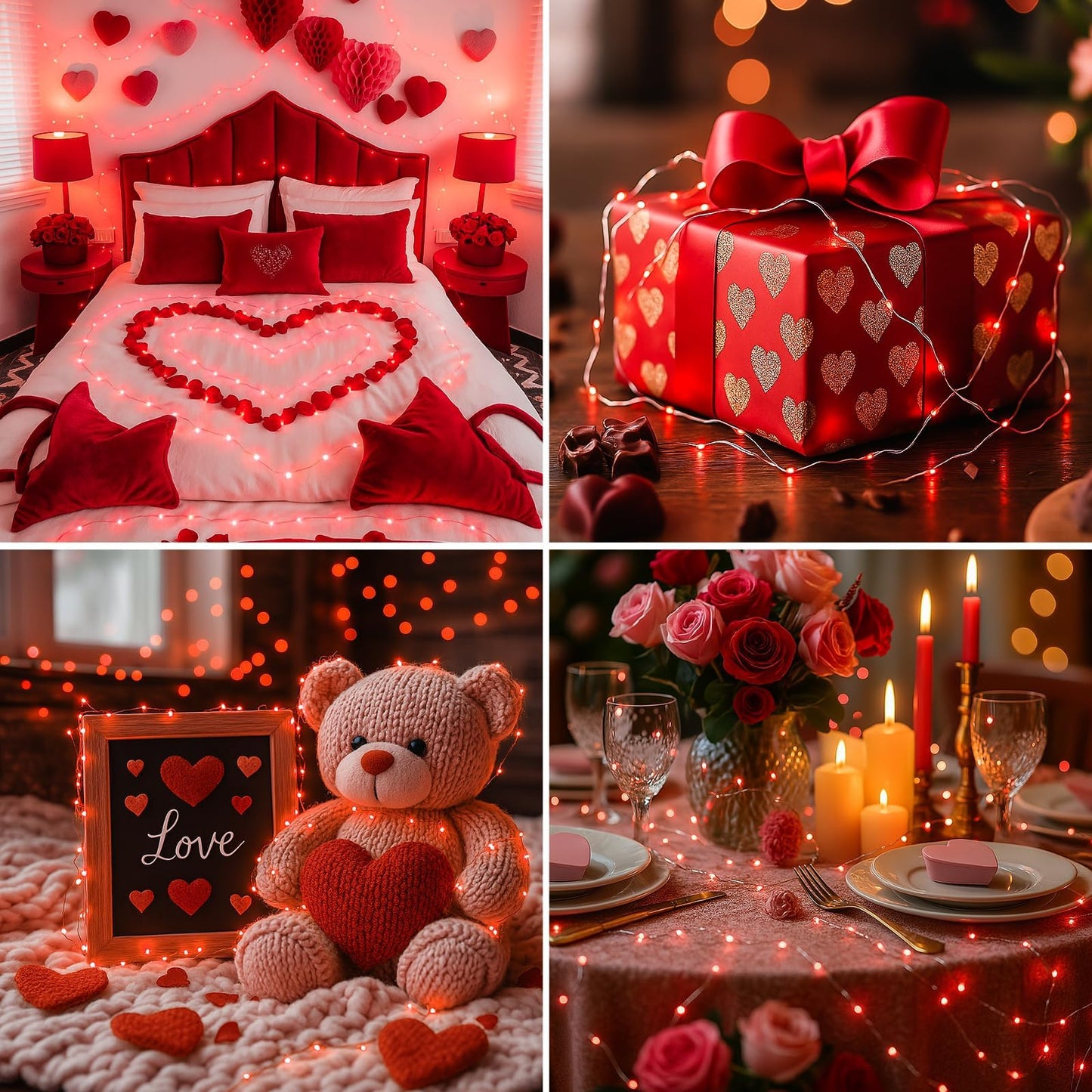 12 Pack Fairy Lights Battery Operated - 7ft 20 Led Twinkle Lights 3 Modes, Bulk Mini String Lights Waterproof for Mason Jars Vases DIY Party Wedding Decoration Christmas - Red