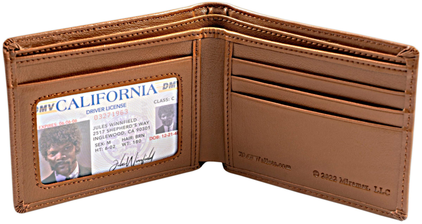 Miramax, LLC Officially Licensed Brown Embroidered Bad Mother Leather Wallet