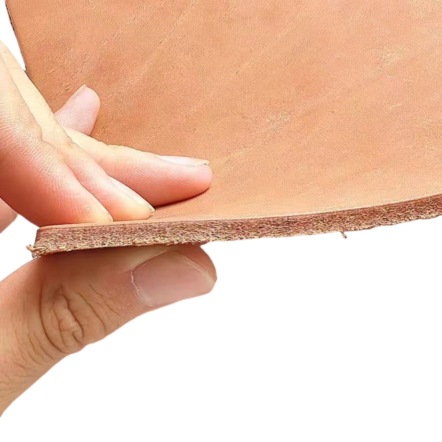 Vegetable Tanned Leather, Thick Leather Sheet 3.6mm-4.0mm Thick, Full Grain, Yellowish-Brown Craft Tool for DIY Projects Gaskets for Stamping and Carving Industry (Zhi rou ge Huang 10×10)