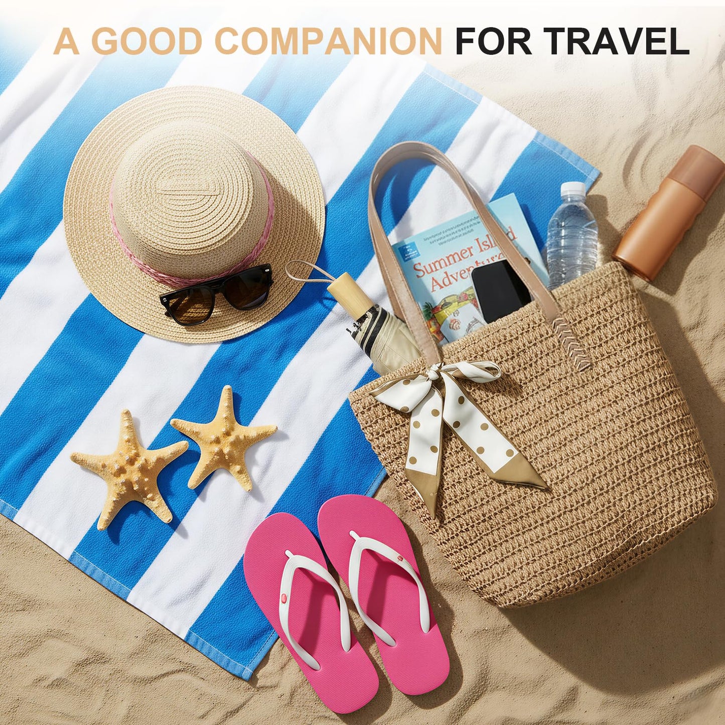 Long Keeper Straw Tote Bag for Women Summer Straw Beach Bag with Zipper Woven Shoulder Tote Bags for Beach Picnic Vacation (Khaki)