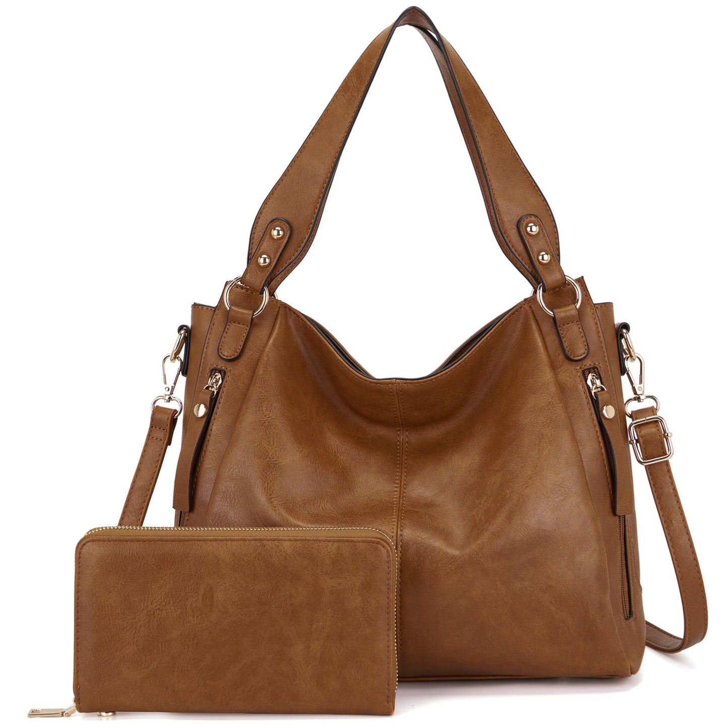 TOVAXY Women's Hobo Handbags Crossbody Bags Ladies Tote Shoulder Bags Purses and Wallet Set 2pcs