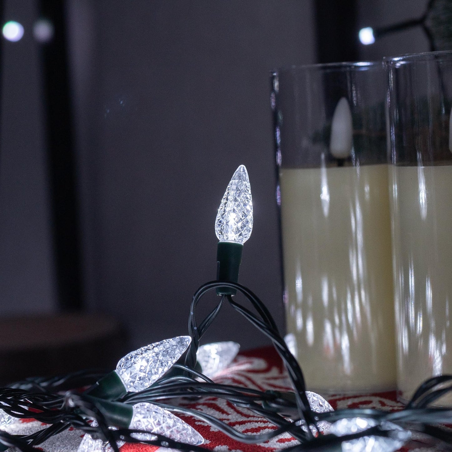 TW SHINE C6 Christmas String Lights, 200 LED 66 FT, 8 Modes, Waterproof, Connectable, White