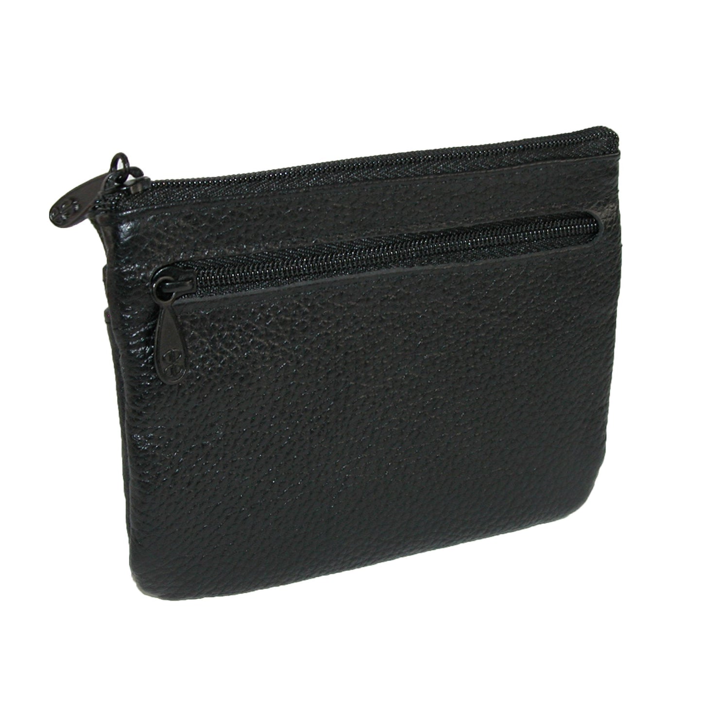 Buxton Large ID Coin/Card Case Wallet, Black, One Size