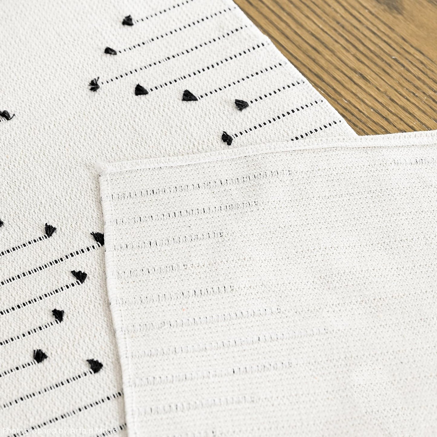Artoid Mode Black Boho Table Runner for Farmhouse Rustic,Seasonal Holiday Macrame Burlap Kitchen Dining Table Decoration for Home Party Decor 12x72 Inch