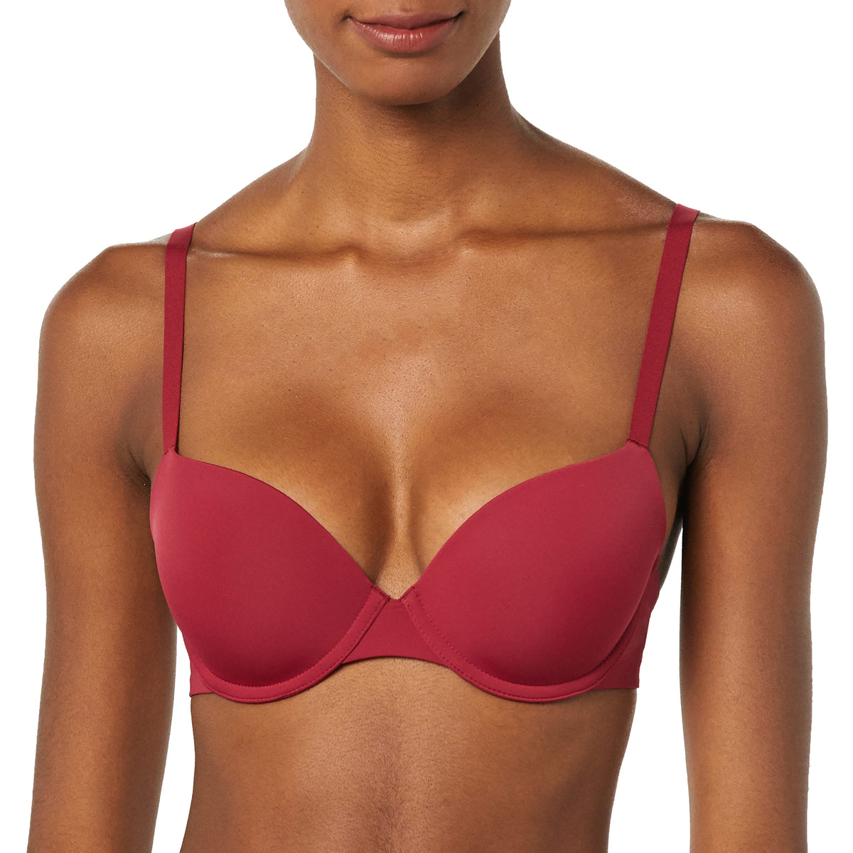 Amazon Essentials Women's Demi Cup Microfiber Bra with Adjustable Straps, Pack of 2