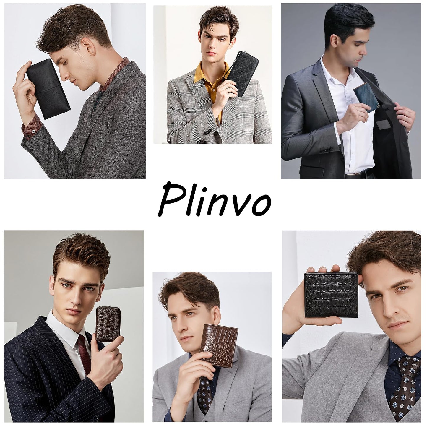 Plinvo Men's Extra Large RFID Blocking Bifold Wallet Genuine Leather Vertical Design 16 Card Slots with ID Window (Coffee)