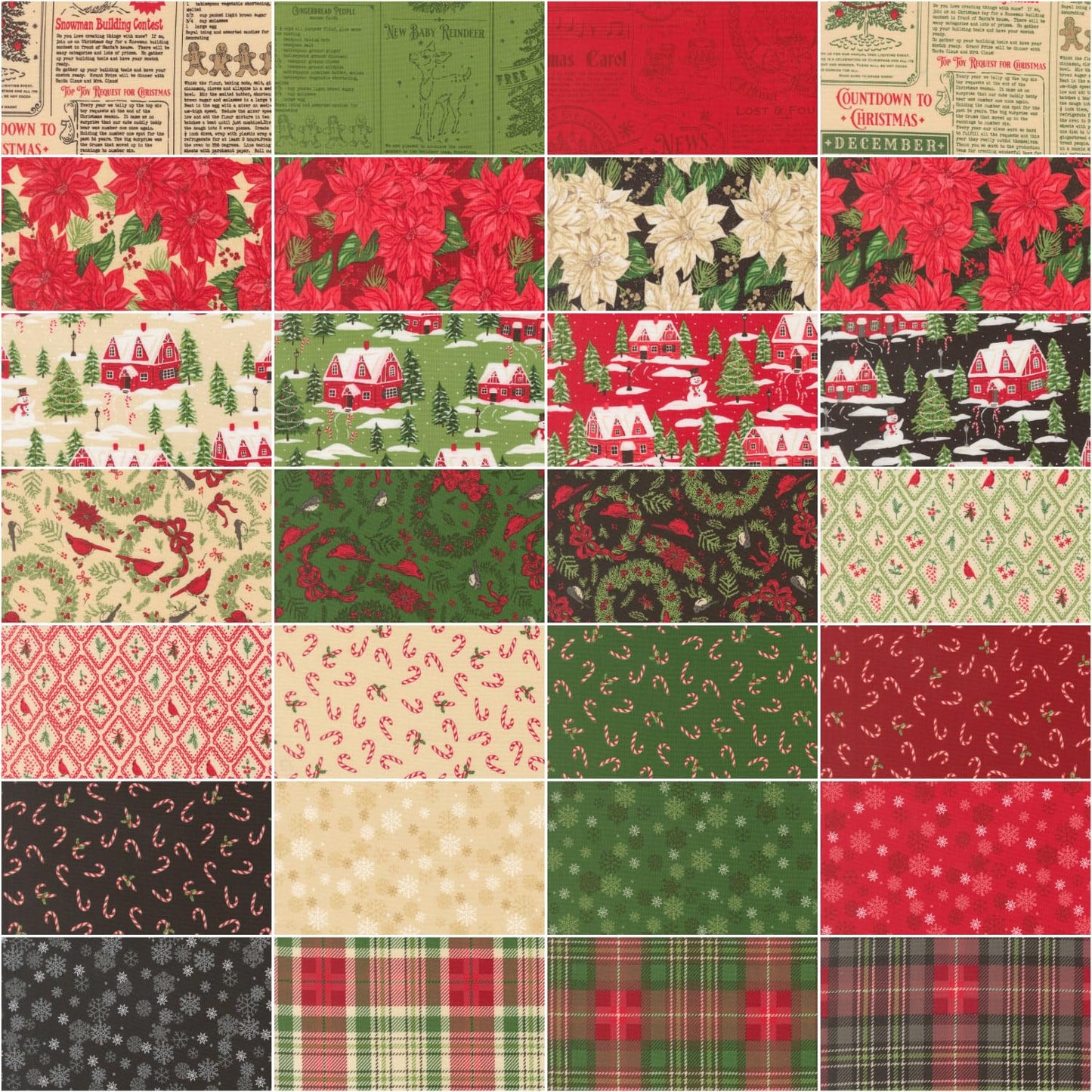 Stacy Iest HSU Holiday Cheer Layer Cake 42 10-inch Squares Moda Fabrics 20970LC