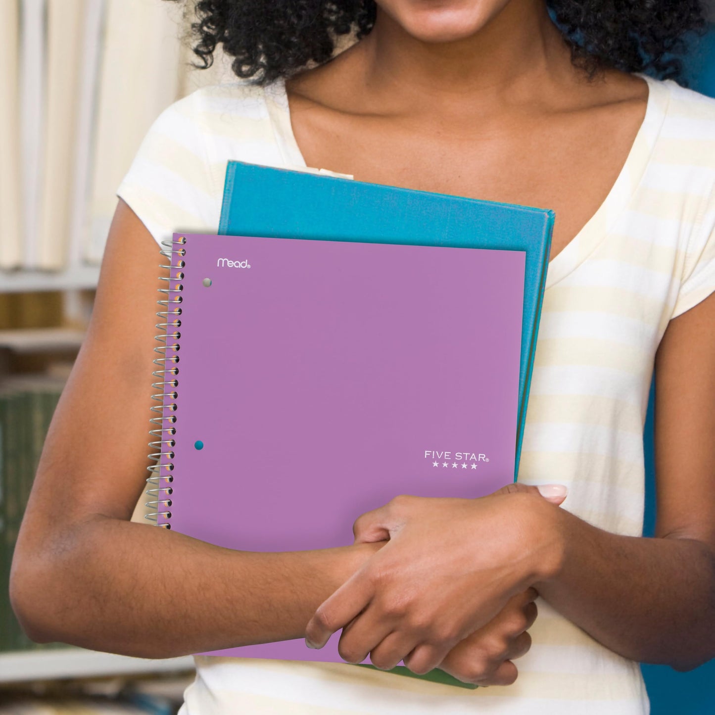 Five Star Spiral Notebook + Study App, 100 Sheets, 1 Subject, College Ruled Paper, Fights Ink Bleed, Water Resistant Cover, 820337-ECM, Purple, Pink, White & Green, 8-1/2" x 11", 4 Pack