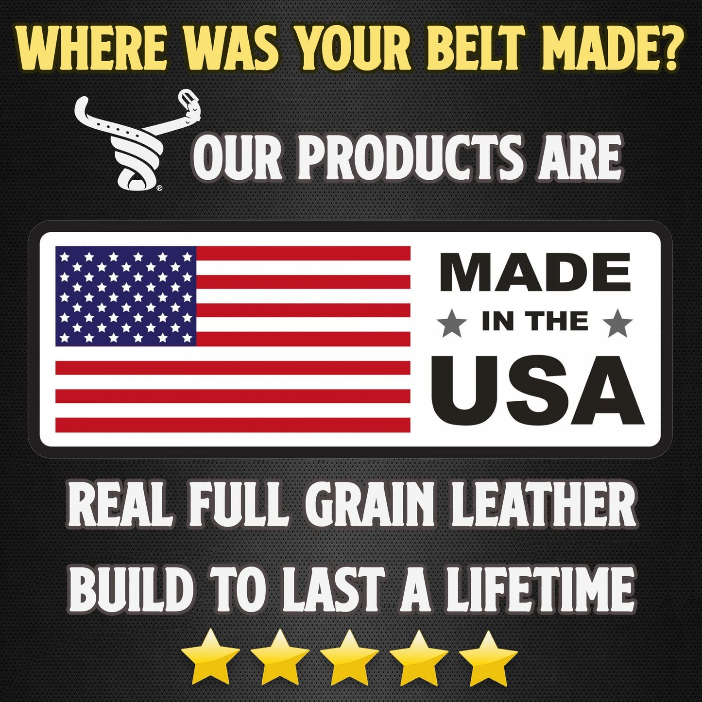 Bullhide Belts Mens USA Made Leather Belt for Casual 1.50" Wide