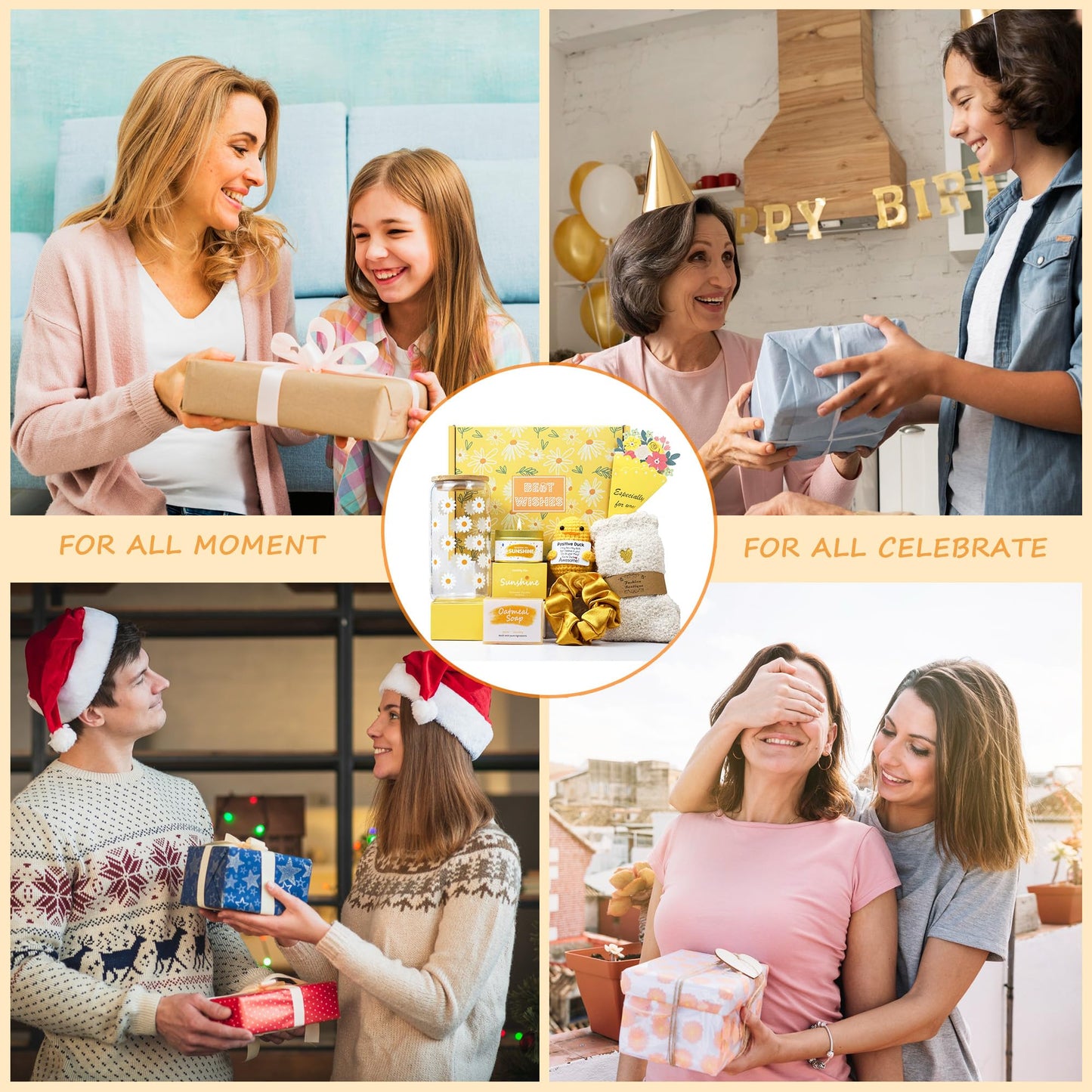 Gift Baskets for Women, Unique Birthday Gifts for Women, Best Friend Birthday Christmas Gift, Get Well Soon Gift Sending Sunshine Teen Girl Gifts for Daughter Sister Friendship - BRIGHTEN UP HER DAY