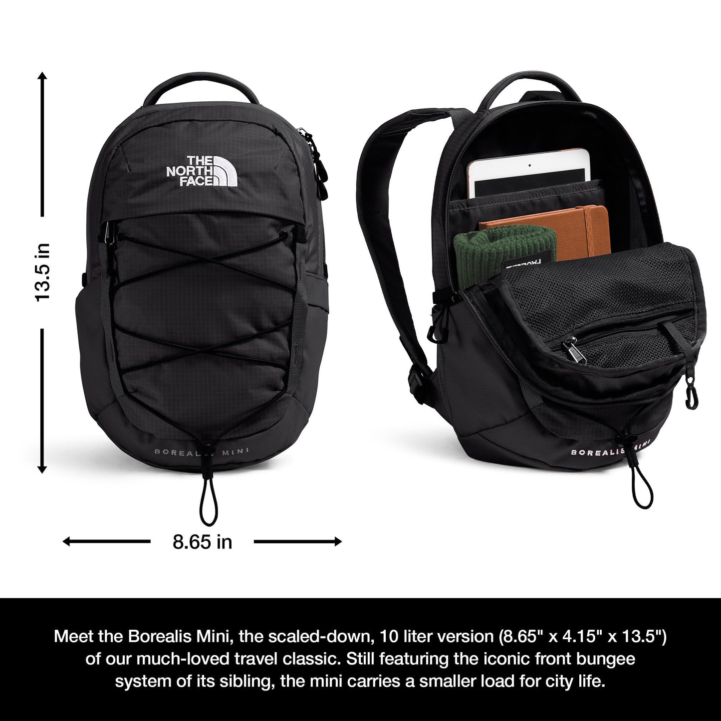 The North Face Borealis Mini Backpack, TNF Black/TNF Black-NPF, One Size