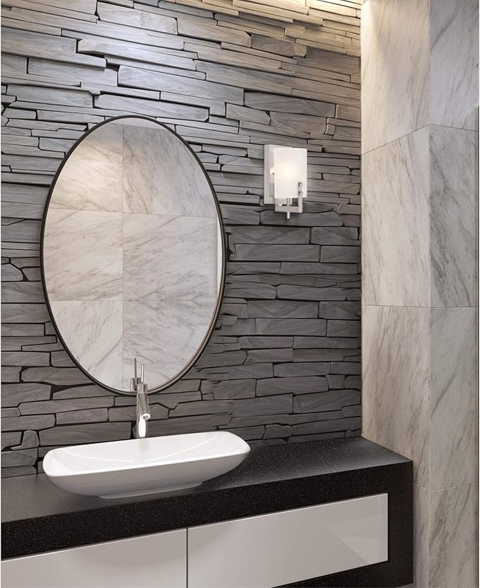 Westinghouse 6369500 Enzo James One Indoor Fixture, Finish Wall Sconce, 1-Light, Brushed Nickel Frosted Glass