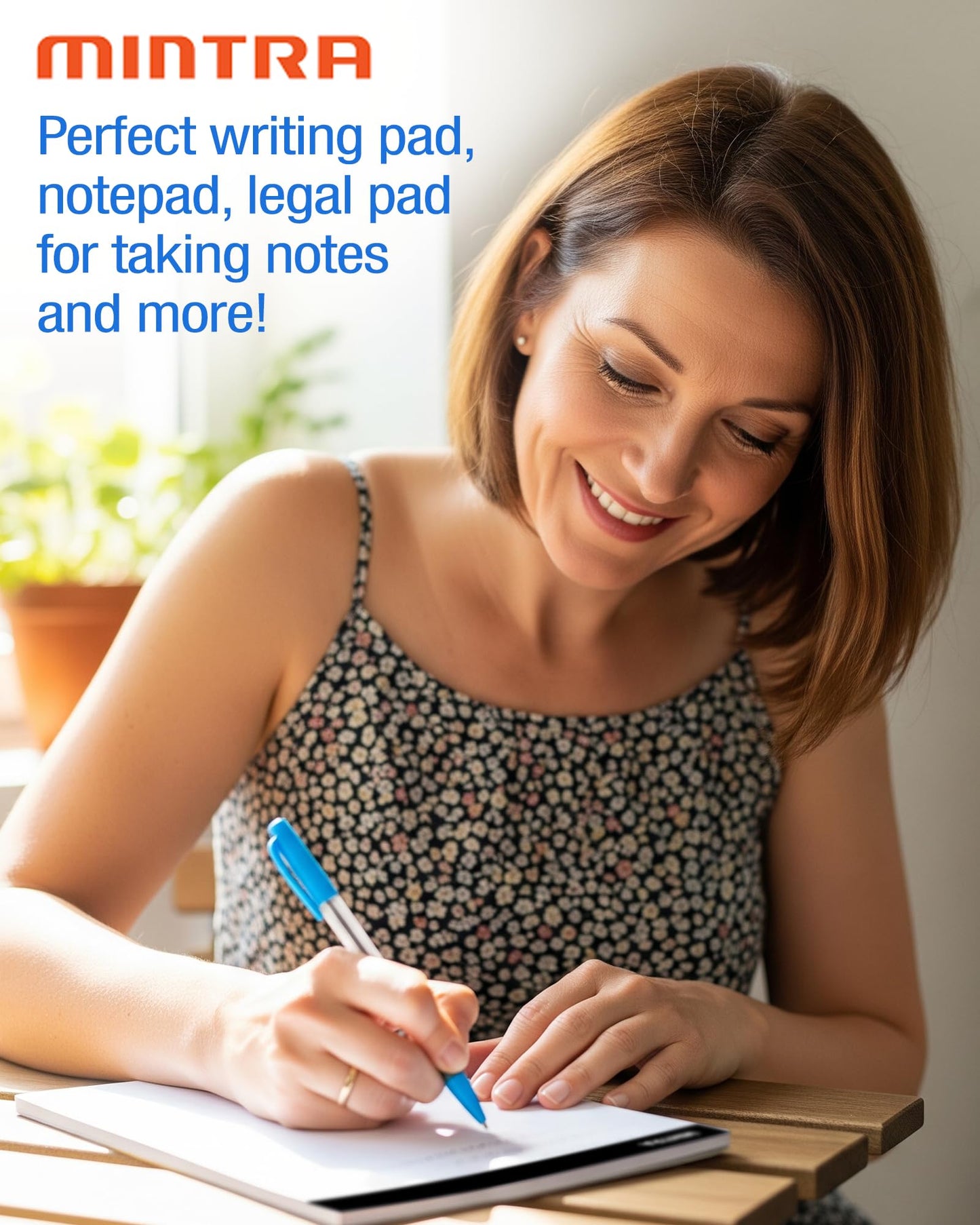 Mintra Office White Legal Pads – Ruled Notepads and Micro-Perforated Sheets, Ideal for Writing, Note-Taking & Creativity, Office, or Professional Use, Basic Pad 6 pack, 8.5"x11" (Narrow Ruled)