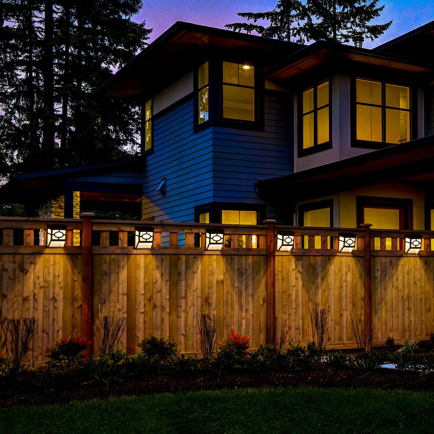 Solpex Solar Deck Lights,Solar Fence Lights, 2 Modes Christmas Decoration Lights,Unique Pattern, Waterproof Automatic Outside, Deck, Patio, Stairs, Yard, Steps, Path & Driveway (RGB & Black 8-Pack)