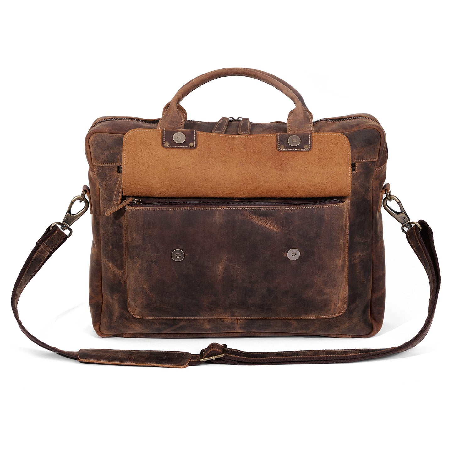 Leather briefcase 18 Inch Laptop Messenger Bags for Men and Women Best Office Briefcase Satchel Bag