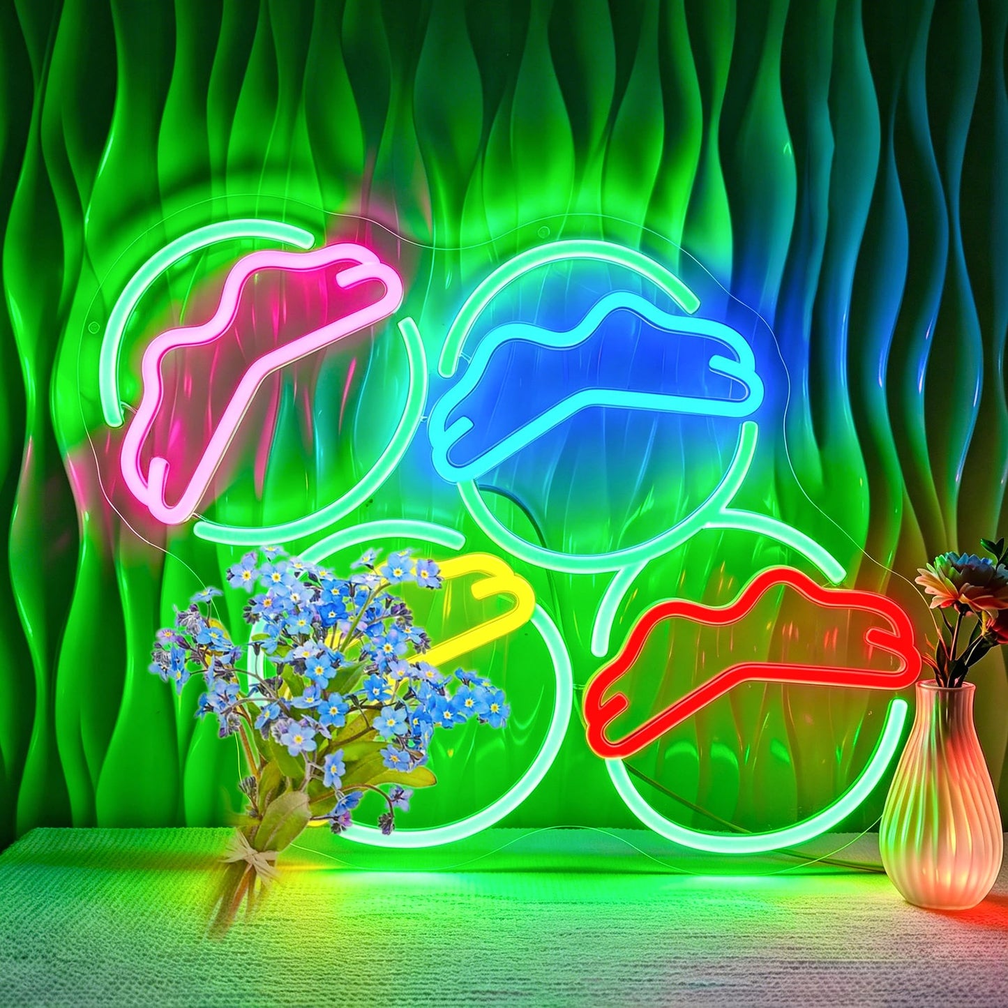 Bkuupau Neon Sign, Neon Signs for Wall Decor - Dimmable LED Light Signs Home Decor for Bedroom, Man Cave, Gaming Room, Party, Club, Bar Decoration - Christmas Halloween Easter Gift