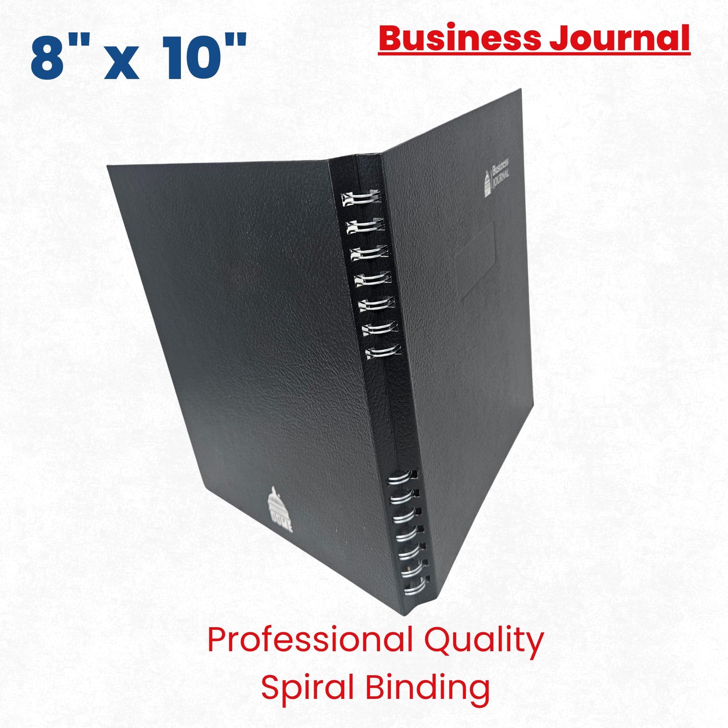 DOME Business Journal – 8 x 10 Inch Hardcover Professional Planner Notebook with Metal Coil Binding, Stickers & Organizational Guide, 200 Pages, Premium Acid-Free 60-lb Paper, Made in USA (8 x 10)