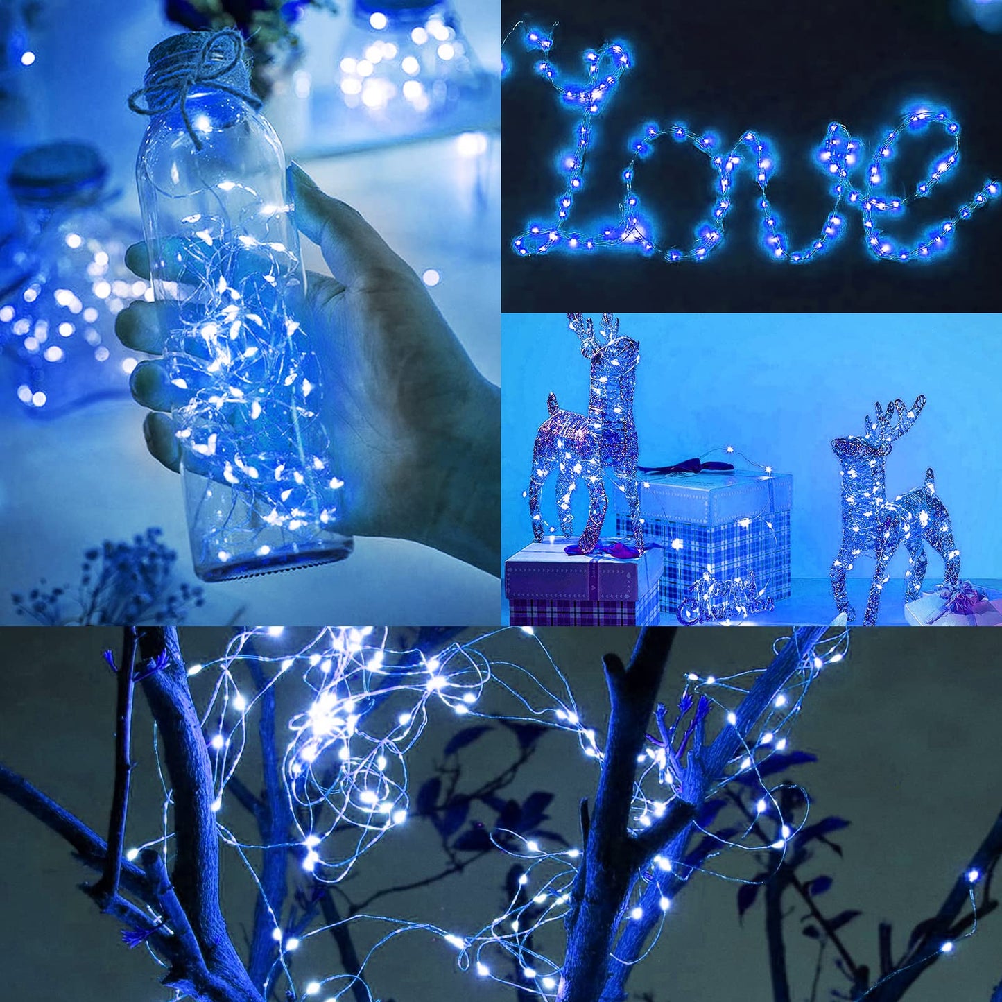 Rivokeer 12 Pack Fairy Lights Battery Operated String Lights,7FT 20LED Waterproof Silver Wire Christmas Lights Outdoor,Firefly Mini Lights for Bedroom Party Birthday Wedding Indoor Decorations.