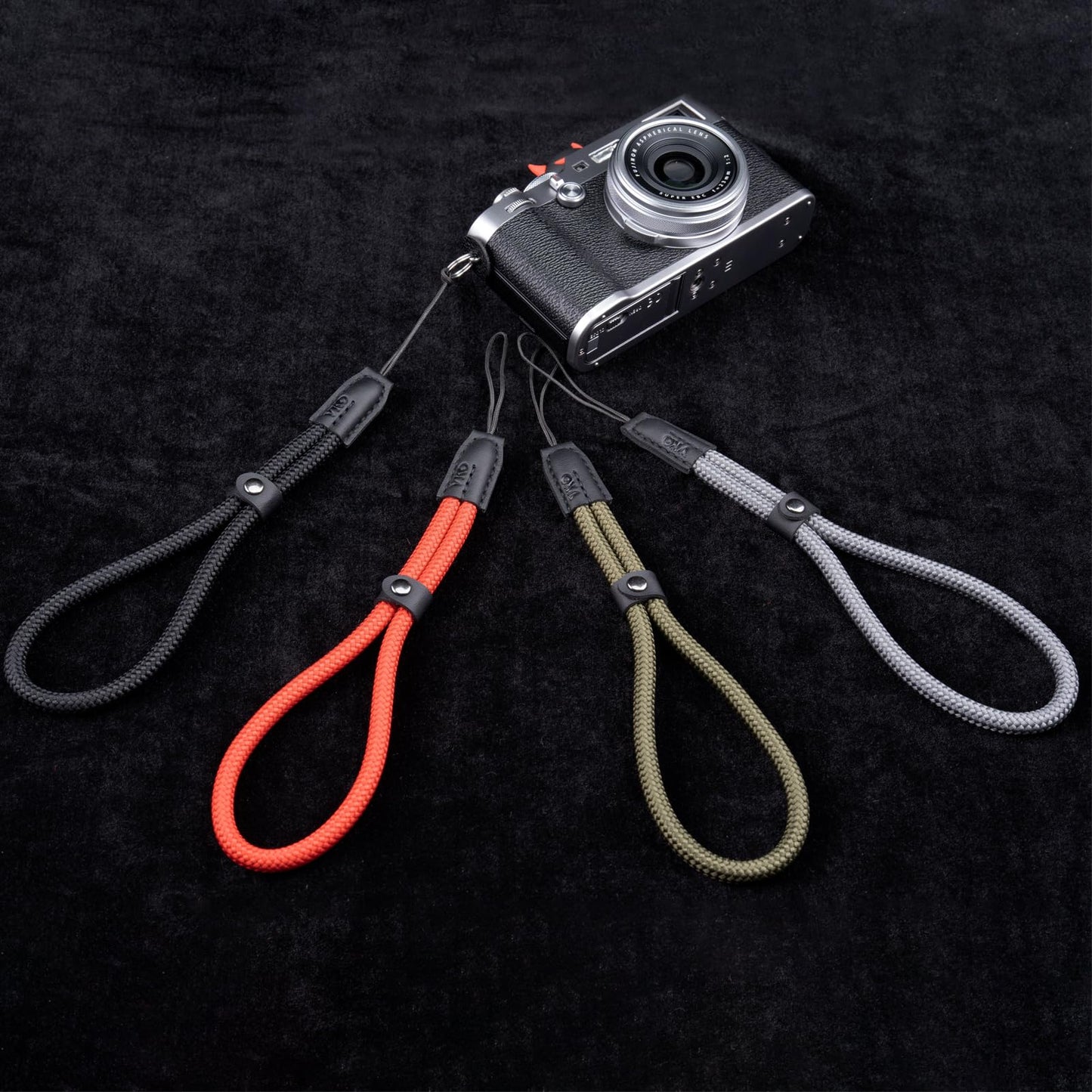 VKO Camera Wrist Strap,Climbing Rope Wrist Straps,Tether Hand Strap for Point-and-Shoot, Mirrorless, Small Cameras Accessory-Black
