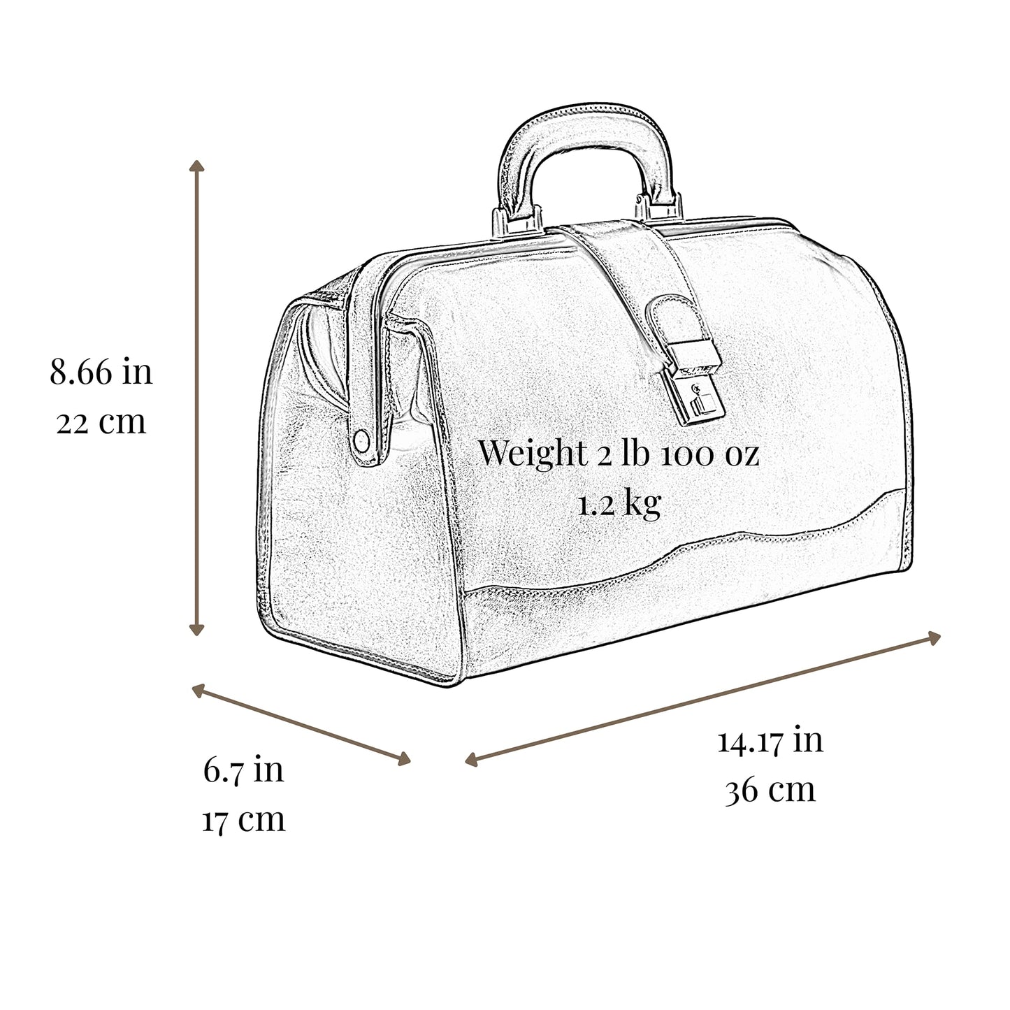 Time Resistance Leather Doctor Briefcase - Italian Handmade Medical Bag - Vintage Style Briefcase for Men and Women -Top Handle Gladstone Bag (Green)