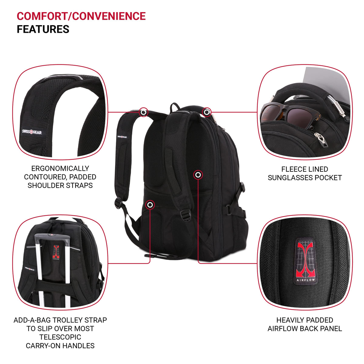 SwissGear 2769 Scansmart Backpack, Black, 17.5-Inch