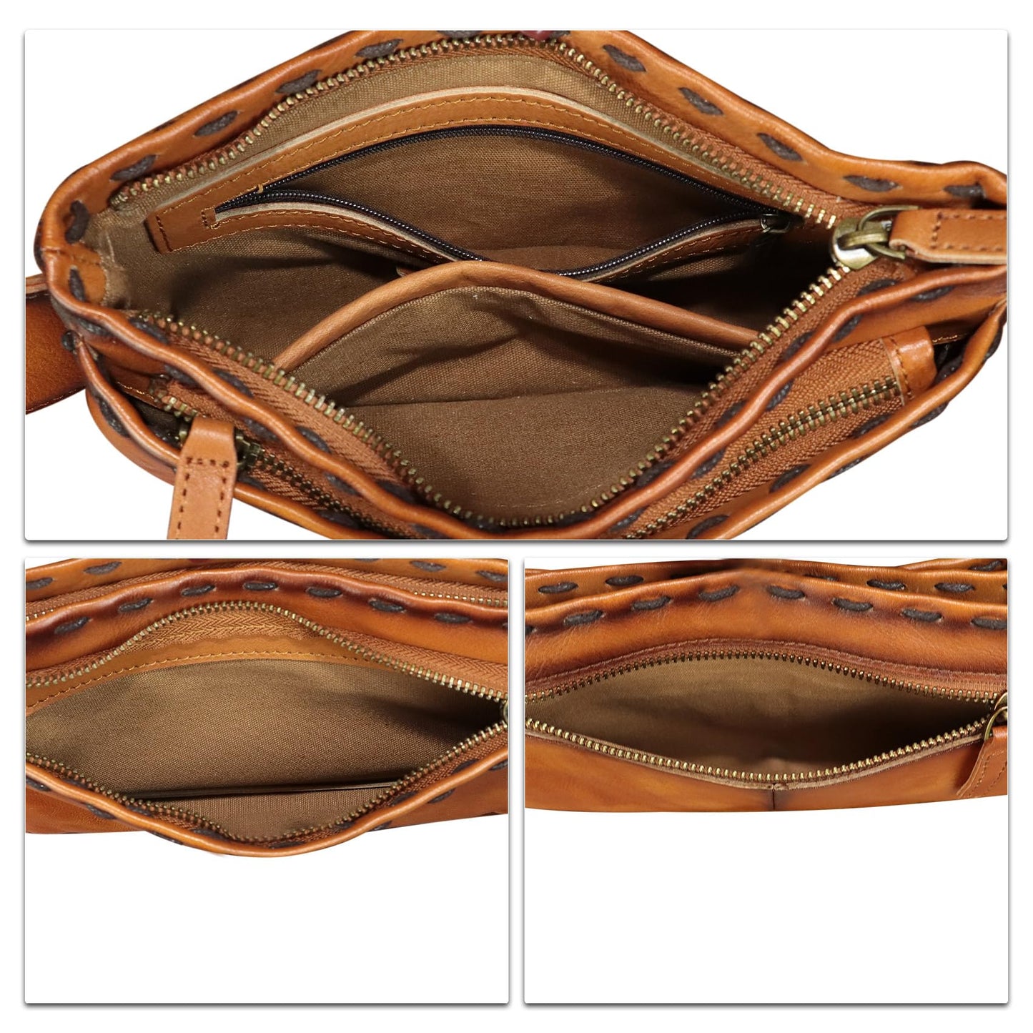 Genuine Leather Waist Bag Fanny Packs for Women and Men Real Leather Small Crossbody Chest Purses (Brown)