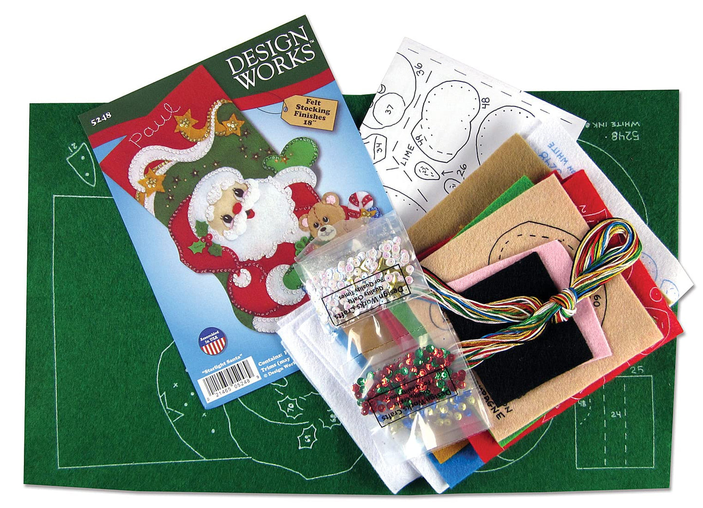 Starlight Santa Felt Stocking Kit