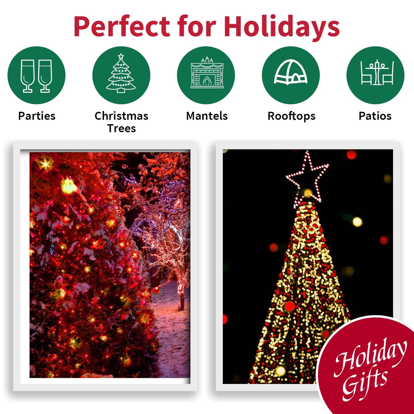 LAMPHOME Red Clear Valentine's String Lights 100 Mini Incandescent Fairy Light Decor 20 Ft Green Wire Christmas Lifgt for Indoor & Outdoor Party Patio Bedroom, Xmas Tree Garland Easter Decoration