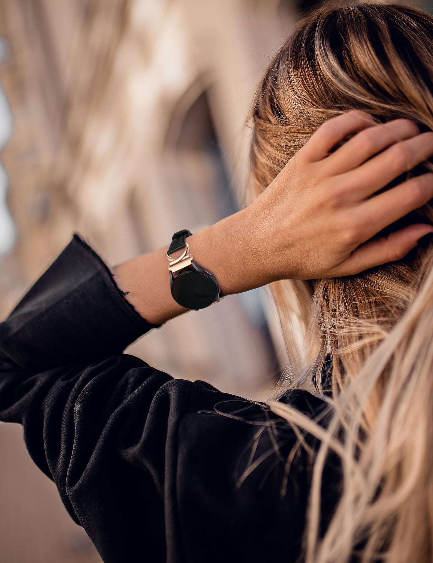 Minyee Leather Bands Compatible with Samsung Galaxy Watch 7/6/5/4/FE/Active 2 40mm 44mm/Watch 6 Classic 43mm 47mm/Watch 5 Pro 45mm Band, 20mm Slim Dressy Leather Strap with C-Shape Metal Buckle Women