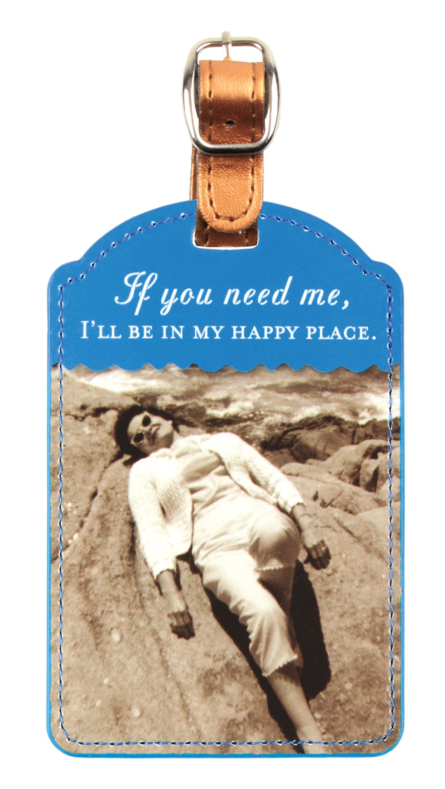 Shannon Martin Design Luggage Tag, Happy Place