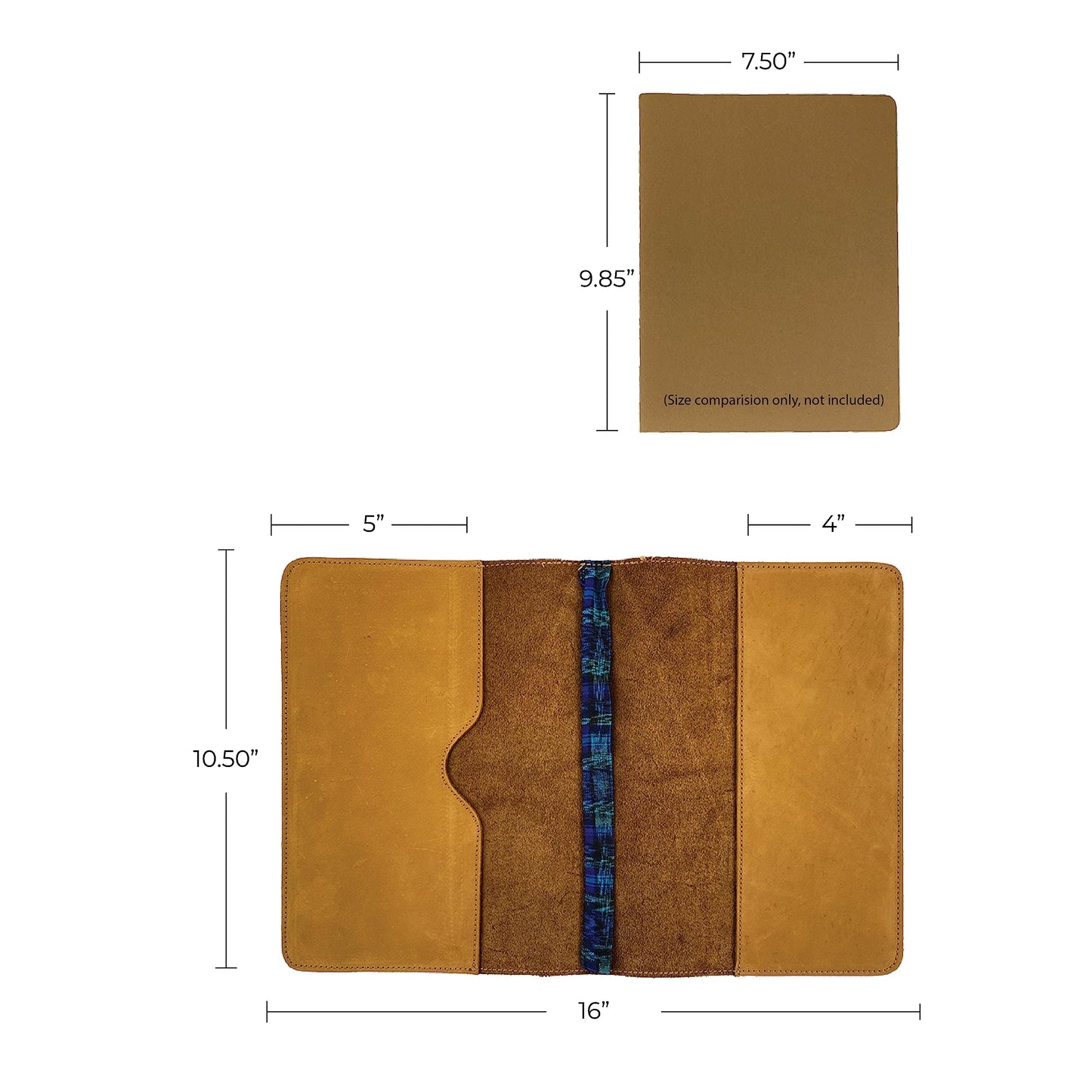 Hide & Drink, Journal Cover Compatible with Moleskine XL (7.5 x 9.75 in) with Strap, Refillable Case, Personal Planner, Full Grain Leather, Handmade Office & Work Essentials, Old Tobacco