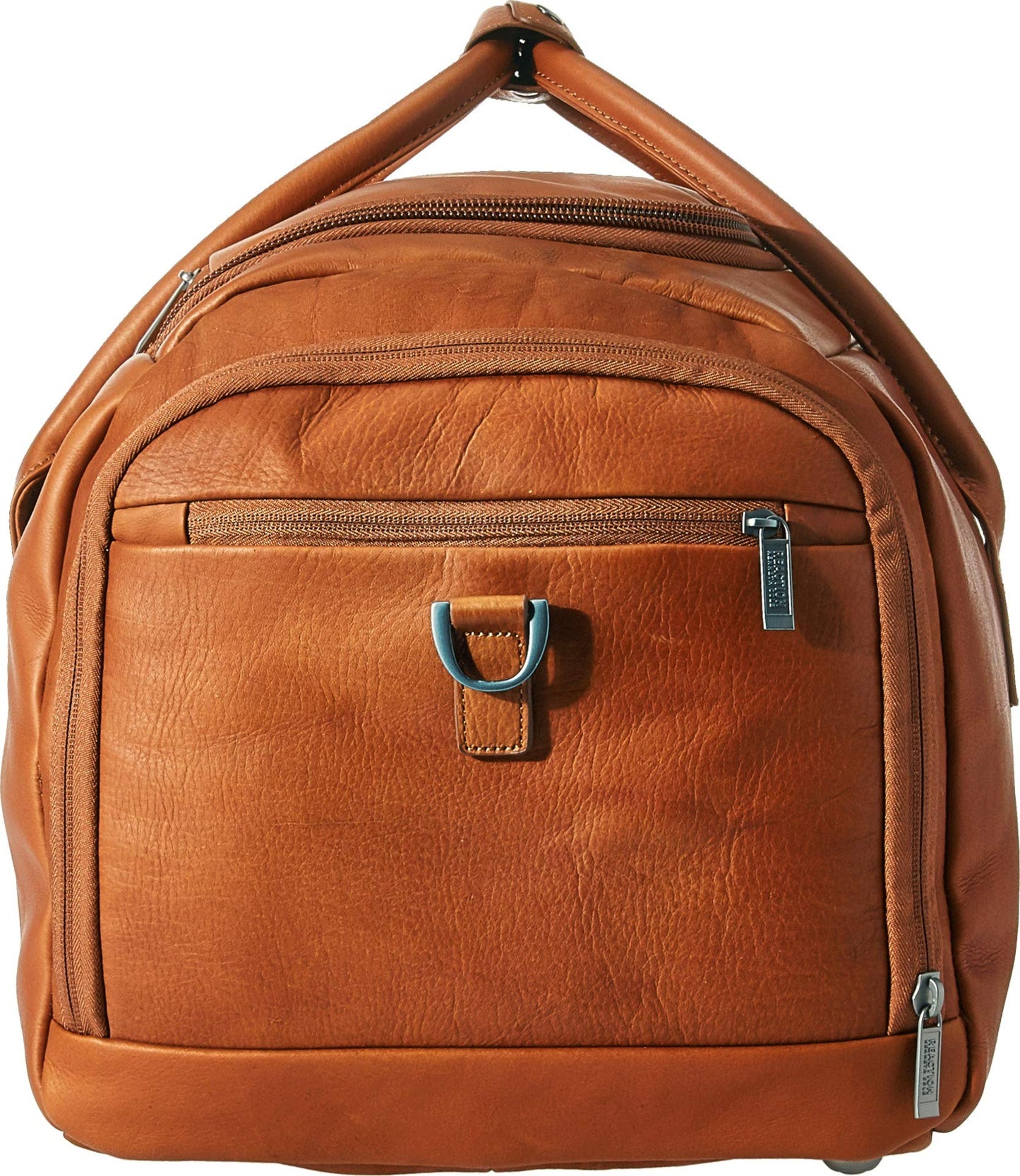 Kenneth Cole REACTION Duff Guy Colombian Leather 20" Single Compartment Top Load Travel Duffel Bag, Cognac