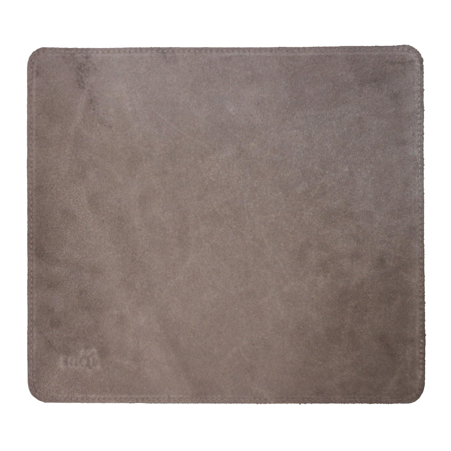 Node Leather | Genuine Leather Mouse Pad for Office & Home – Non-Slip Premium Leather Mouse Mat – Handmade, 9" X 10" Size, Cloudy Light Gray
