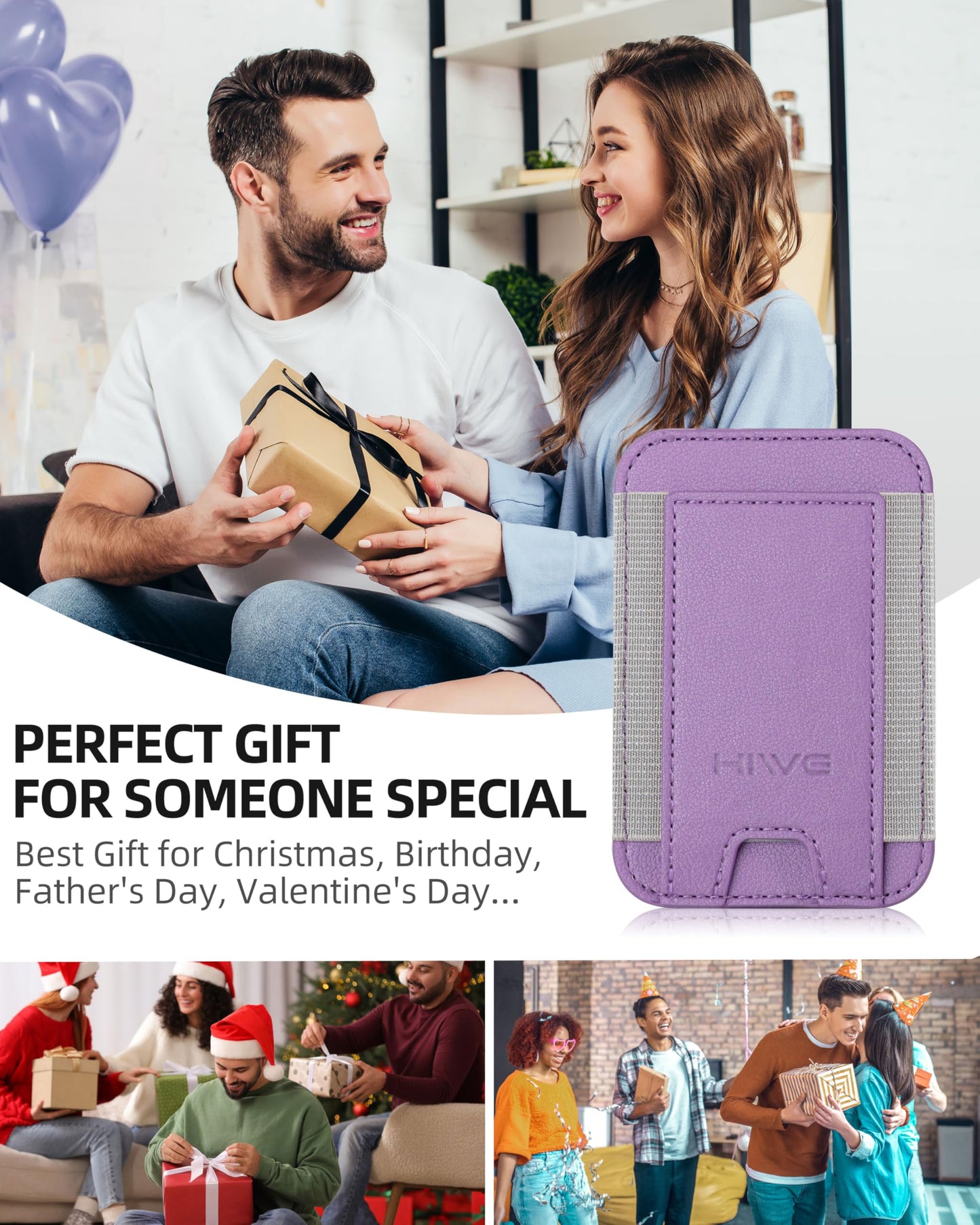 HiWe for MagSafe Wallet: 7-Card Holder, RFID Blocking, Strong Magnet for iPhone 12-17 Series, Slim, 1 Slot