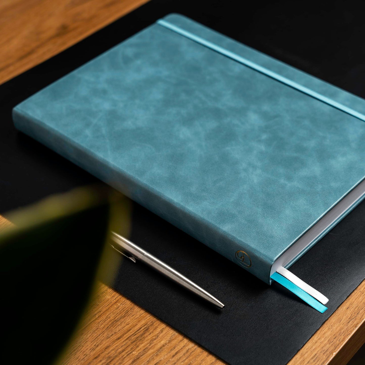 PAPERQUEST A4 Hardback Notebook, Vegan Leather Journal Lined, 310 Pages, 100GSM Thick Paper, Lay flat Notebook for Women, Men, Writing, Office, Work, Study, College Ruled Notebook with Pocket,