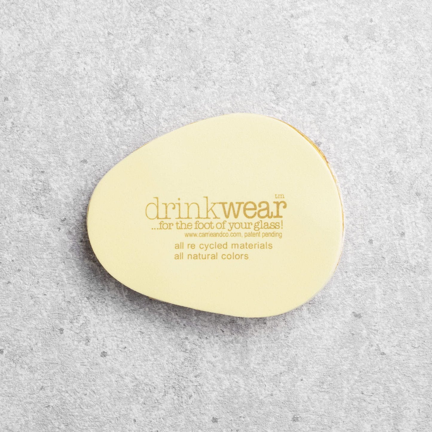 Drinkwear 4-Piece Go Green Flip Flop Coasters for Wine, Beer and Cocktail