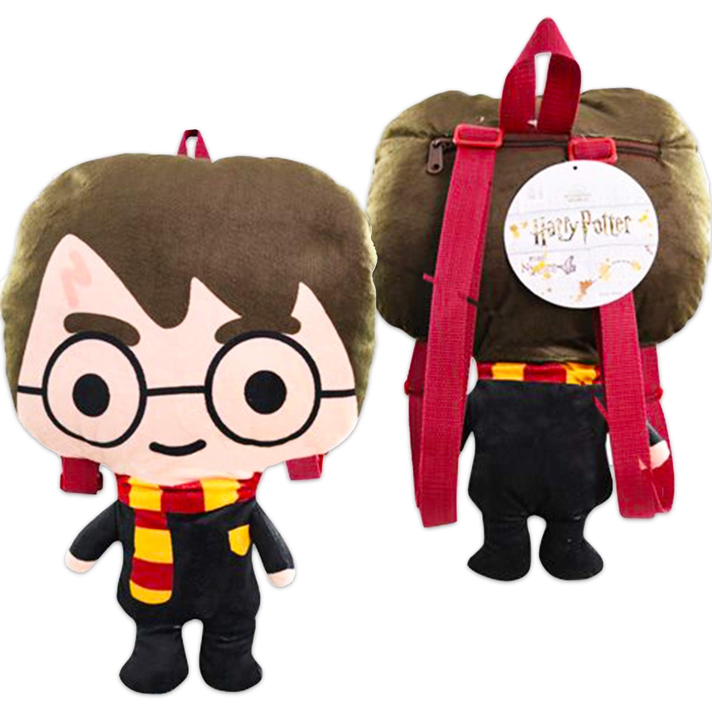 Harry Potter Backpack for Girls Boys Kids Teens Women - Bundle with 15" Plush Backpack with Stickers | Harry Potter School Supplies Bundle