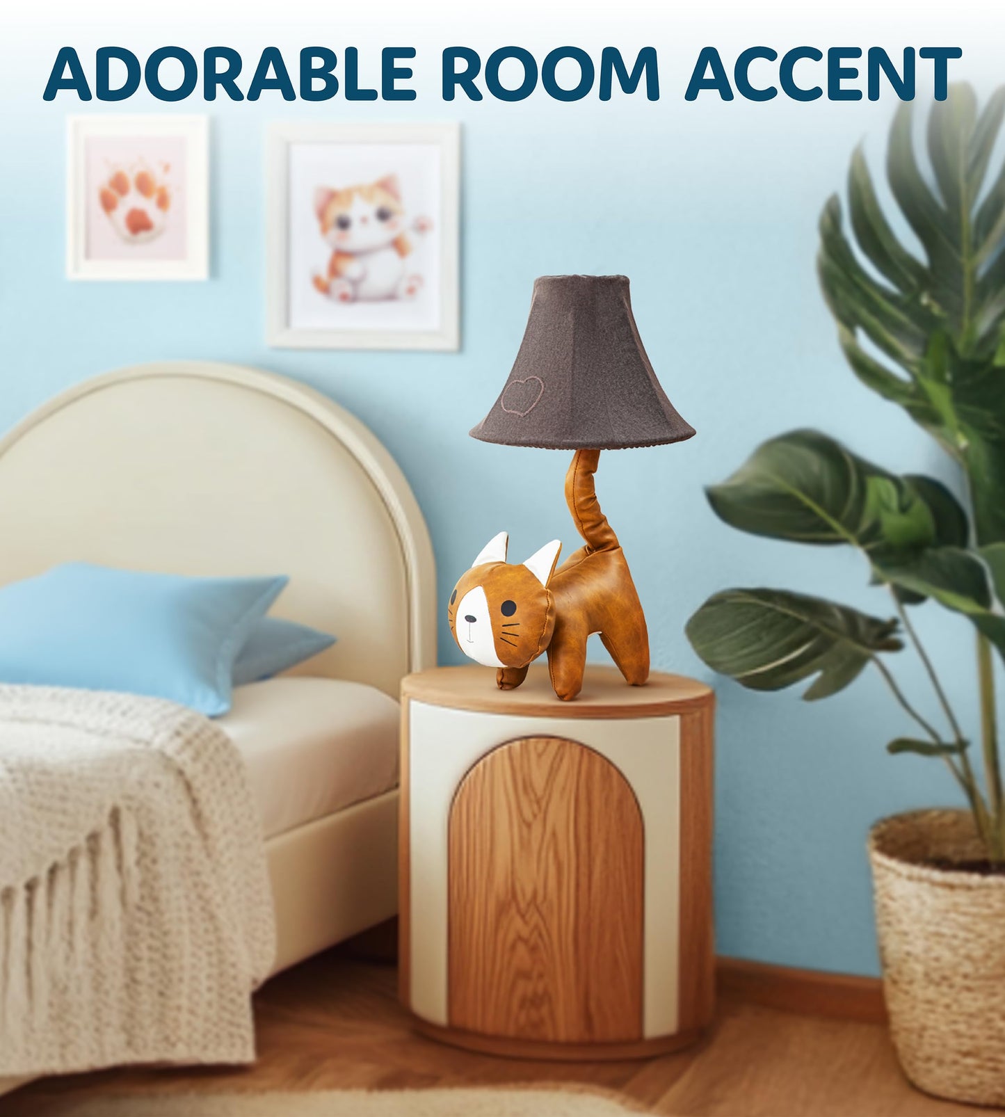 Cat Lamp for Girls Bedroom - 20", Animal Lamp for Kids Room - Cute Christmas Gifts, Birthday Gifts for All Ages: Toddler Boys, Children, Grandkids 3 4 5 and Up Years Old, Sister, Brother, Sibling