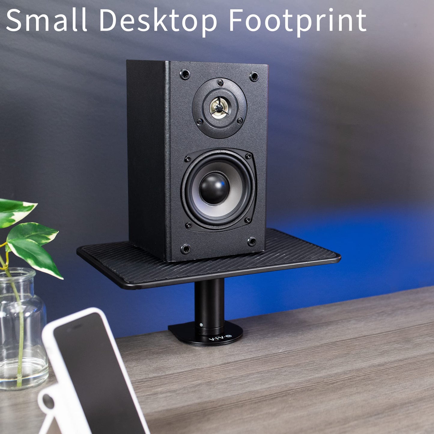 VIVO Clamp-On Universal Height Adjustable Ergonomic Computer Monitor and Laptop Riser, Tabletop Desk Stand, C-Clamp Design, Black, STAND-V000SCB
