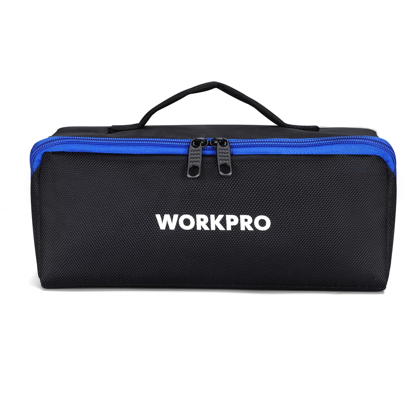 WORKPRO Tool Bag with Zipper, 10" Utility Wide Mouth Heavy Duty Tool Storage Bag, Multipurpose Zipper Tool Pouch Tote Bag for Organizer 3-pack