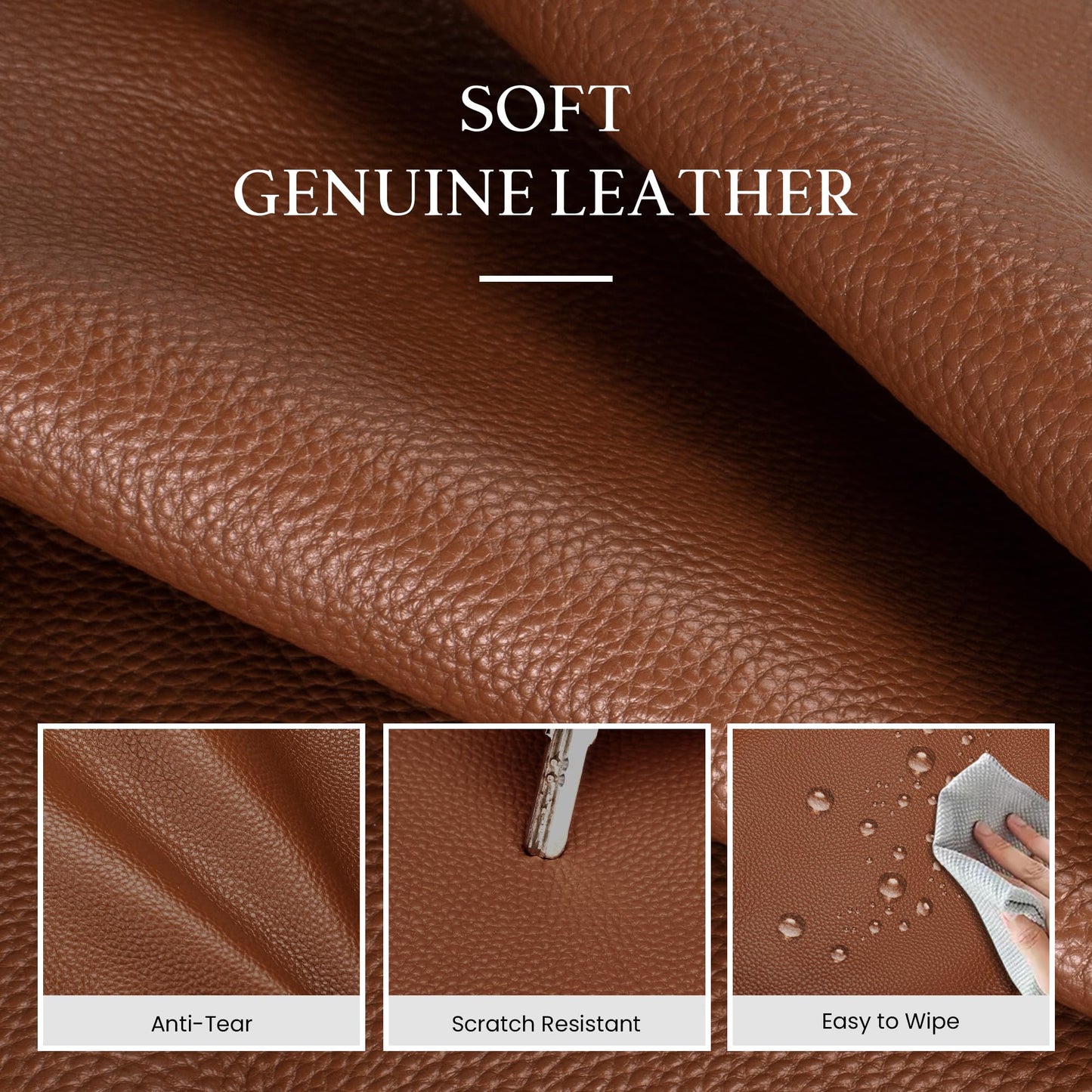 befen Real Leather Work Tote Bag for Women Multi-Pockets Shoulder Totes Purse Satchel Office Bags Handbag with Cup Holder for Work & Travel Cognac Brown