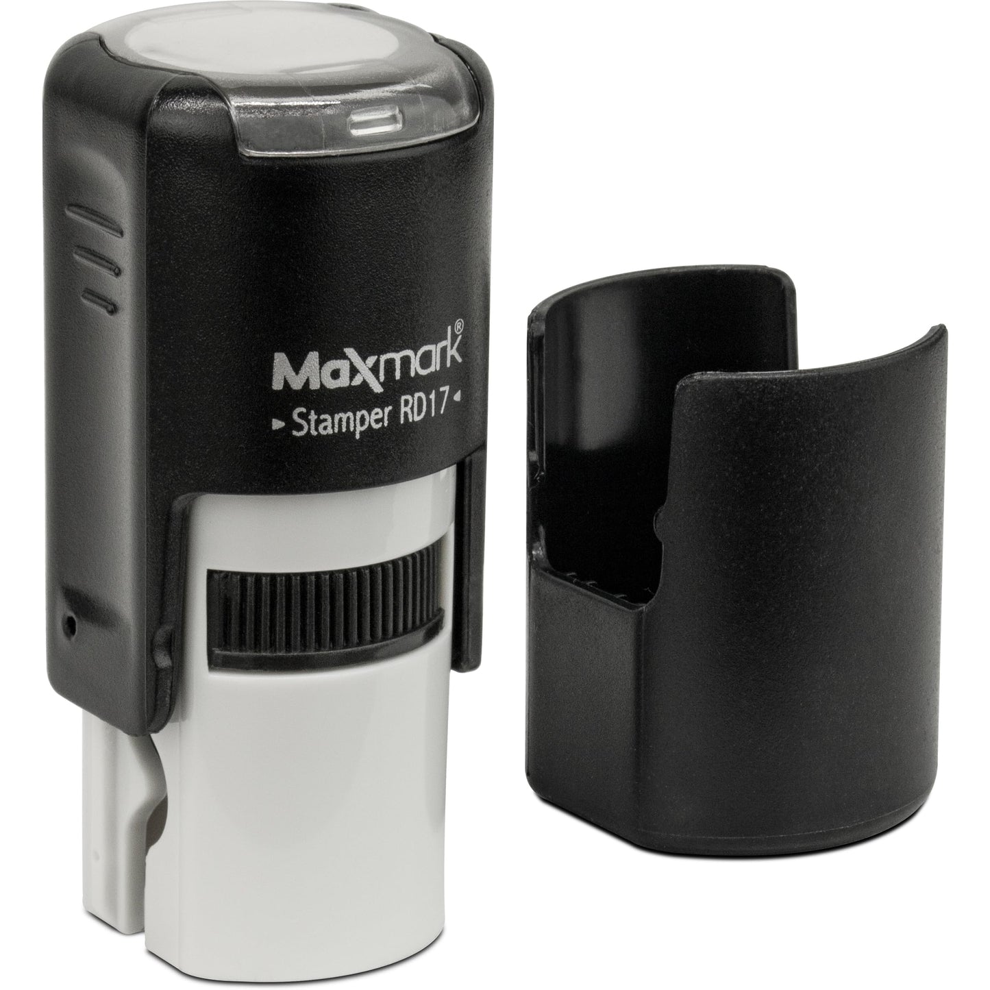 MaxMark Round Self Inking Emoji Stamp - Check - Green Ink