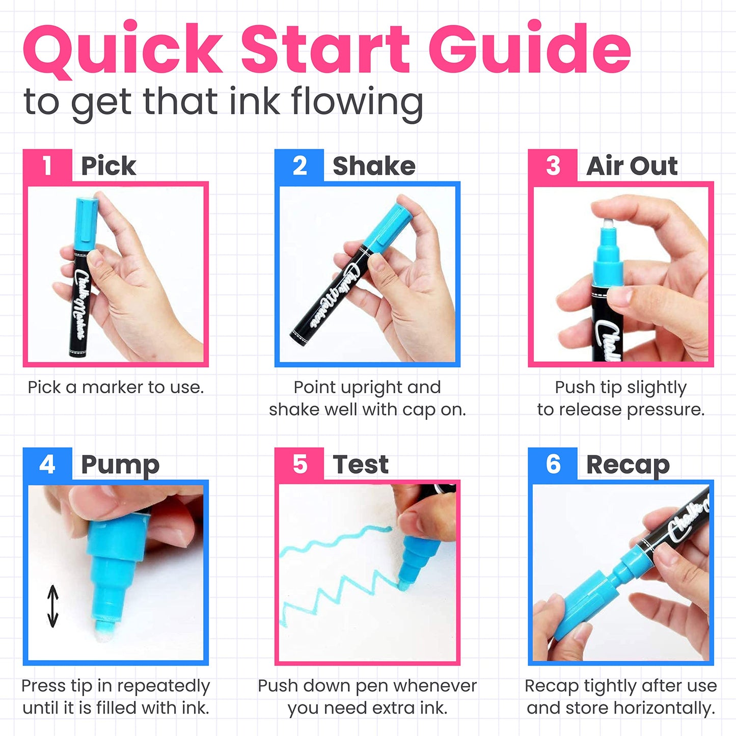 Chalkola Extra Fine Tip Chalk Markers for Blackboard & Glass (Pack of 16, 1mm Point) | Window Marker, Liquid Chalk Pens for Acrylic Dry Erase Board, Mirror, Car | Thin Chalkboard Markers Erasable