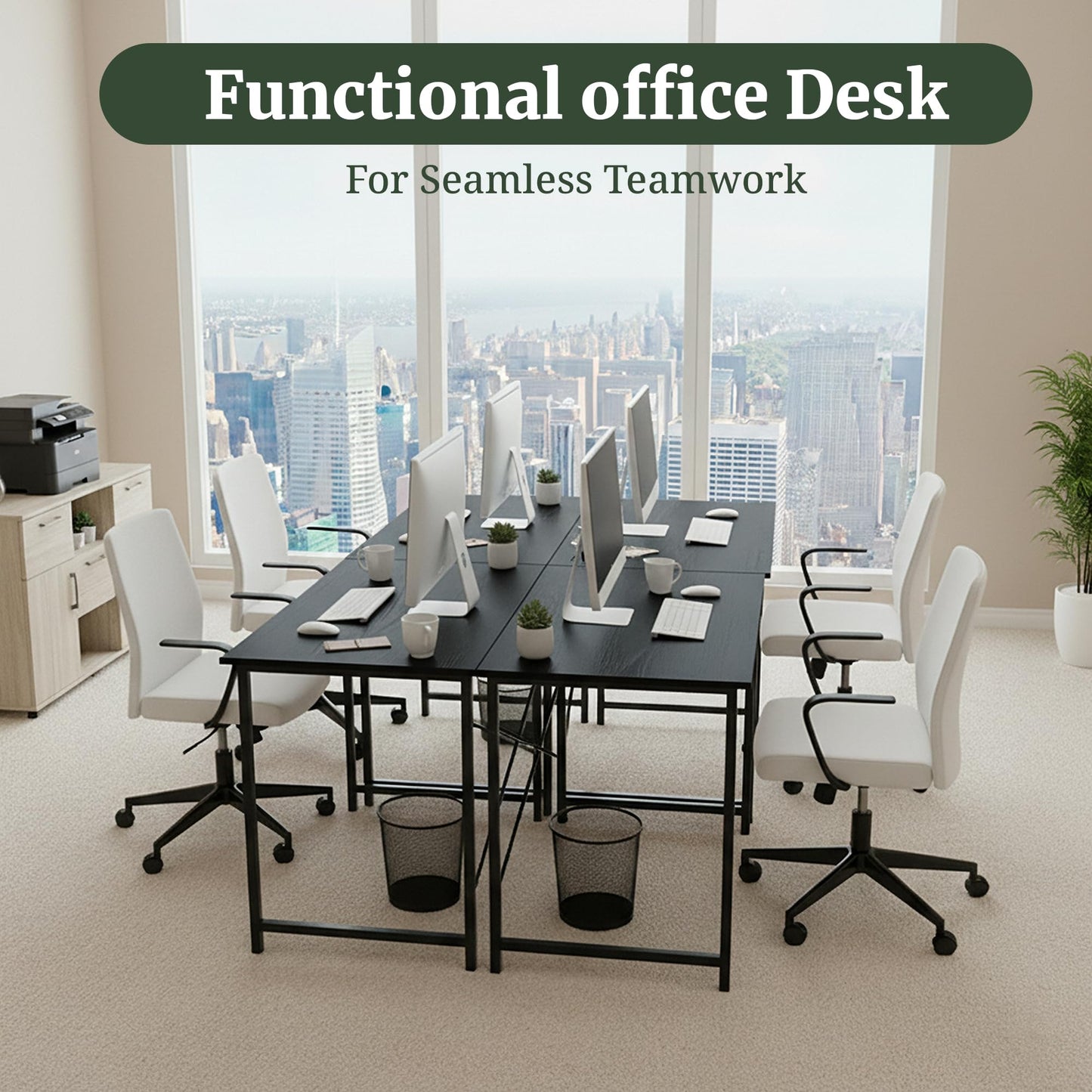 SageNest Computer Desk 32 Inch, Simple Home Office Desk Study Writing Table, Sturdy Metal Frame, Scratch-Resistant MDF Desktop for Bedroom Dorm Workspace Small Space, Black